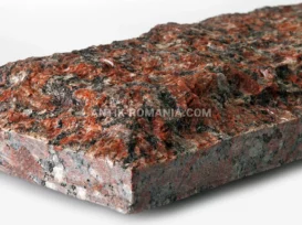 Plăci ciobite granit Rosso Santiago fotografie 7