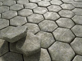 Pavele rotunjite granit Verde Oliva fotografie 2